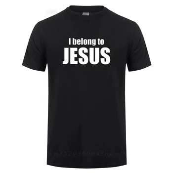Eu Pertenço A Jesus Cristo, A Religião Católica A Fé Cristã Presente T-Shirt Para Homens Masculinas De Streetwear De Algodão De Manga Curta T-Shirt