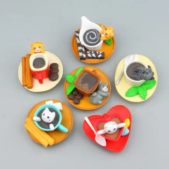 6 modelos de gato Bonito série Forte de neodímio ímãs de Geladeira para o refrigerador, decoração do Ímã Pós mensagem forte ímã