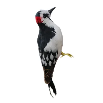 Home Artificial Pica-pau Pássaro Imitação de Pele de Animais de Decoração de Jardim 33cm