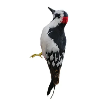 Home Artificial Pica-pau Pássaro Imitação de Pele de Animais de Decoração de Jardim 33cm