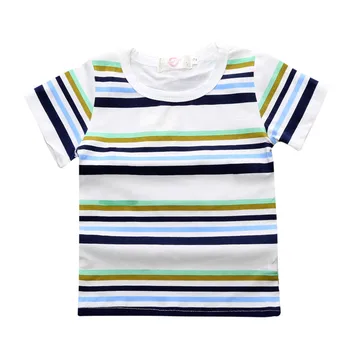 Novo 2019 Verão Crianças Conjuntos de Roupas de Bebê Conjuntos de Meninos 4pcs Conjunto de Terno de listras T-shirts + camiseta Azul Carro + T-shirt + Jeans