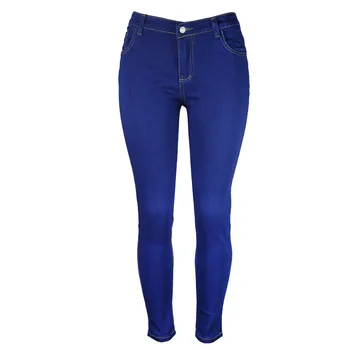Mulheres de Cintura Alta Jeans Skinny Lápis Calças Plus Tamanho XS-6XL