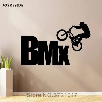 JOYRESIDE BMX Parede Esportes radicais Livres Pulando Decalques de Vinil Adesivo Meninos da Sala de Home Design de Interiores a Decoração Mural A1604