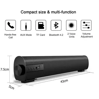 YOUXIU 10W Portátil de Som sem Fio Bluetooth 5.0 alto-Falantes com o Controle Remoto ao ar livre Indoor Som Bares