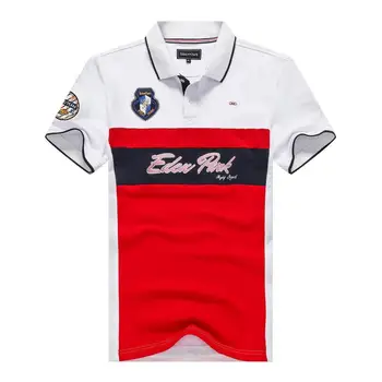 Polo Emblema da equipe de Homens de manga Curta Casual Camisa de rugby camisa bordada eden pólos masculino parque de Estilo Masculino camisas Slim fit