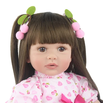 60cm de Silicone Renascer Bebês brincar com bonecas e Brinquedos Para a Menina Viva Criança Bebe Vestir Boneca Princesa Garoto de Natal, Presente de Aniversário Para Criança