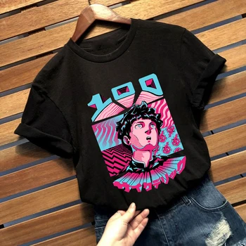 Mob Psico 100 T-Shirt dos Homens Engraçado Tops HTees Harajuku Unisex Anime T-shirt Masculina Tshirt