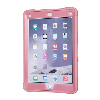 Novo Suporte Crianças Silicone Rígido de Armadura Case para Apple iPad de 9,7 2018 Corpo Inteiro Tampa de Proteção para o iPad de 9,7 2017 Caso+filme+caneta