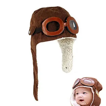 Bebê Caps Infantil Criança Macio mais Quentes de Inverno Chapéu Com Óculos de Aviador E-inspirado-Piloto Cap L1009