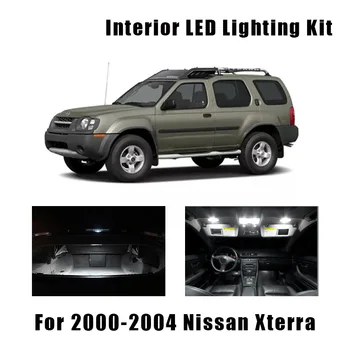 8 Carro Branco Lâmpadas LED Interior Mapa da Luz de Teto do Kit de Ajuste Para o Nissan Xterra 2000 2001 2002 2003 2004 Cúpula da Placa de Licença Lâmpada