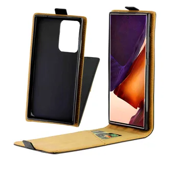 Negócios Capa De Couro Para Samsung Galaxy Note 20 Ultra Coque Vertical Tampa Com Ranhura Do Cartão Do Telefone Móvel De Sacos De