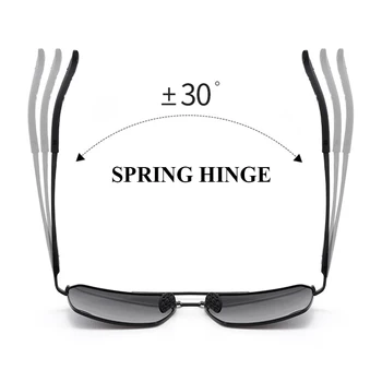 2020 Moda Oversized Polarzied Óculos de sol Para Homens Meato Quadro de Mola Dobradiça Drving Óculos de Sol Retângulo UV400 Marca de Óculos