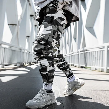 11 BYBB ESCURO Tática de Retalhos Bolsos de Calças de Camuflagem Homem Harajuku Corredores de Homens Calças de Streetwear Hip Hop Função Calças