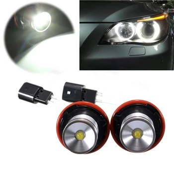 2Pcs 10W Olhos de Anjo Branco Halo de Luz LED Lâmpadas para BMW E39 E53 E60 E63 E64 E65