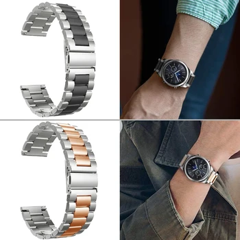 Banda Para Samsung Galaxy Watch 46/42mm Active2 44/40mm/Engrenagem do Esporte/Engrenagem S3 Cinta de aço Inoxidável Watchbands 20/22mm Acessórios