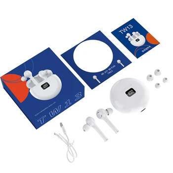 TWS Bluetooth 5.0 Wireles Fones de ouvido sport Fones de ouvido Fone de ouvido Controle do Toque Com o Mic 300mah Caixa de carregamento PK i9000 Airpodering