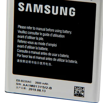 Original Bateria do Telefone EB-B220AC EB-B220AE Para Samsung GALAXY Grand 2 SM-G7106 G7108 G7108V SM-G7102 Substituição da Bateria 2600mAh