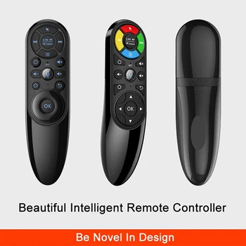 2020 P9 Retroiluminado de Pesquisa de Voz Mouse sem Fio de Ar 16 Teclas de Aprendizado IR 2,4 G Giroscópio Controle Remoto Inteligente P6 para CAIXA de TV Android