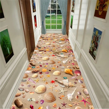 Casa em Carpete Tapete de Área 3D Tapetes para Sala Moderna Interior Tapete na Porta de casa Pastoral Flor, Planta, Peixe-de-Cabeceira Corredor de Tapete de Carpete