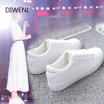 Preto Tênis Branco Mulher De Sapatos De Lona Mulher Moda Vulcanizar Sapatos De Verão Casual Zapatillas Mujer Quatro Estações Do Ano 2020