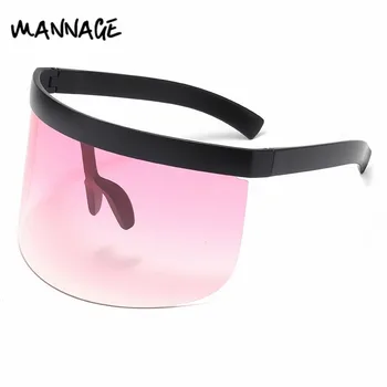 Oversized Máscara Estilo UV400 Anti-Óculos de sol a espreitar Homens Mulheres Permeável de Uma peça de Lente Grande Tons de Verão