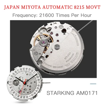 STARKING Relógio Mecânico dos Homens Miyota Movt de Aço Inoxidável do relógio de Pulso de Safira Automático de Auto-vento Homens Relógio Relógio Impermeável