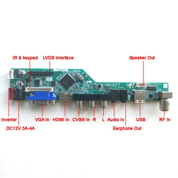 Para B101AW06 V0 V1 V4 VGA USB AV RF portátil painel WLED LVDS 40Pin 1024*600 10.1