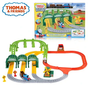 Original Thomas Trem Elétrico de Brinquedo de Plástico Ferroviária Construção de Pista de Carro de Brinquedo Para Crianças Coleção Trem Thomas e seus Amigos DNR41