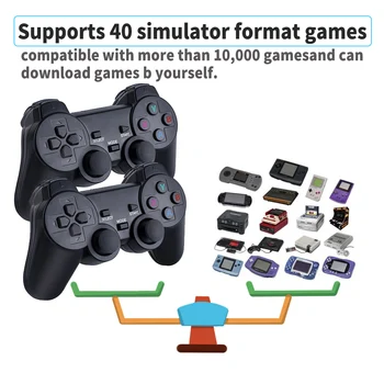 Dados Sapo Retro Consola de jogos de Vídeo Com 32G sem Fio Gamepads de 3000 Jogos Para HDMI Família de TV, Consola de jogos Para PS1/SNES Gamepad