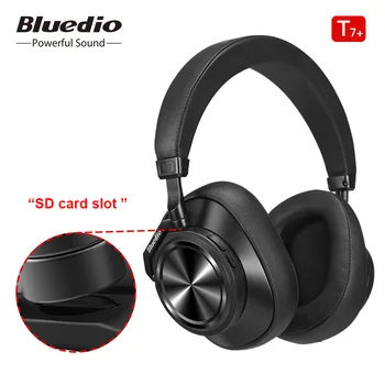Bluedio T7 Além de Fones de ouvido sem Fio Bluetooth Fone de ouvido Com Microfone Slot para Cartão Micro SD Cancelamento Ativo de Ruído Fones de ouvido