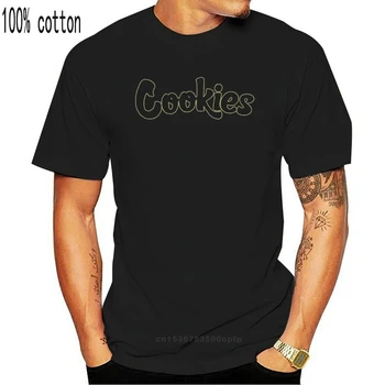Os Cookies Sf Homens À Prova De Bala De Menta Fina De Manga Curta T-Shirt Roupa Preta Camiseta De Marca De Moda De Homens Tops Street Wear T-Shir