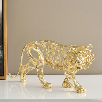 Aqumotic De Metal Grande Animal Sorte Decoração De Casa Amarela Moderno Ambiente De Trabalho Leão, Tigre, Elefante, Leopardo Cavalo