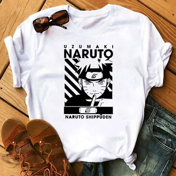 Legal Naruto Uzumaki T-Shirt das Mulheres Harajuku Verão de Manga Curta Anime Gráfico T-Shirt das Mulheres T-Shirt Roupas Tee Feminina T-Shirt