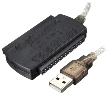 USB 2.0 Macho a IDE SATA Adaptador de Cabo do Conversor de Unidade de disco Rígido Adaptador de Cabo para o PC 2.5