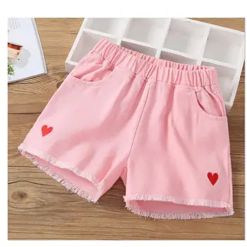 O bebê meninas shorts 2-11T crianças verão calças jeans da moda meninas de calças hop calça crianças de equipamento bonito meninas trajar calças