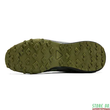 Marca de luxo camuflado Verde Impermeável Sapatos de Homens Não-deslizamento Caminhadas Sapatos Lace Up de Campismo Luz dos Homens Sapatos de Trekking zapatos hombre