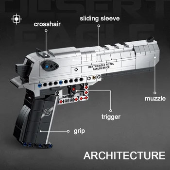 SWAT Cidade Militares Pistola Desert Eagle Série Gun 3D do Modelo de Construção de Blocos do Kit DIY Mini Tijolos de Diamante Montagem do Brinquedo para a Criança Presente