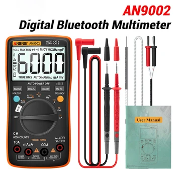 ANENG AN9002 Bluetooth Multímetro Digital de 6000 Contagens Profissional MultimetroTrue RMS de Corrente CA/CC de Tensão Tester Auto-Intervalo