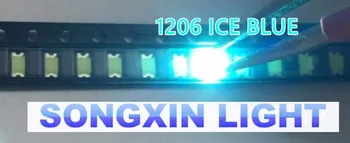 200PCS 3216 1206 Gelo Azul 0,01 W Super Ultra Brilhante LED SMD Indicação 1206 smd led azul claro 1206 diodos