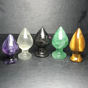 Natural de Cristal de Quartzo, Massagem, Varinha de pedra preciosa da Yoni para as Mulheres de Saúde Liso Polido Pedra de Cura