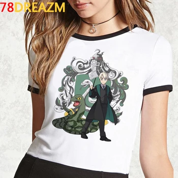 Novo Single Mentalmente Namoro Draco Malfoy T-Shirt das Mulheres Kawaii 2021 Ano Novo T-shirts de Verão Cartoon Gráfica Tees Feminino