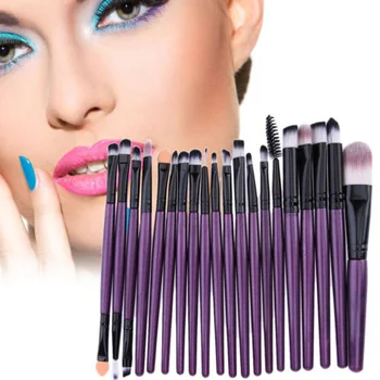 20-peça de maquiagem escova conjunto de fundação blush sombra de olho lip makeup kit de escova