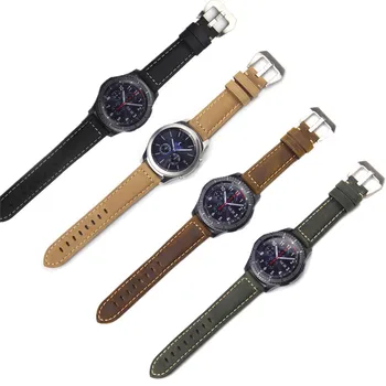 Vintage Bracelete de Couro de Homens Faixas de Relógio de Pulseira Para Huawei Assistir 2 Pro/GT Ativo/GT2 46mm/Honra Magic 2/Samsung Galaxy Faixa de Relógio
