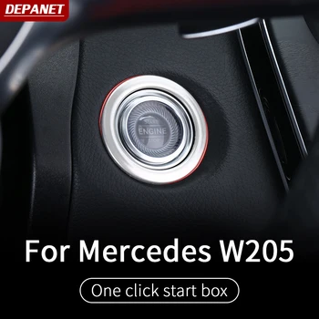 Um clique em iniciar moldura guarnição Para a Mercedes w205 amg coupé / estofos c63 mercedes classe c acessórios w205 Mercedes amg coupé