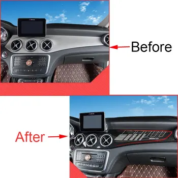 A Fibra de carbono Painel acabamento do Console Para o período 2013-2017, a Mercedes-Benz GLA CLA Linha Vermelha