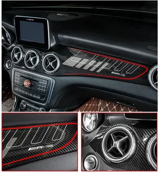 A Fibra de carbono Painel acabamento do Console Para o período 2013-2017, a Mercedes-Benz GLA CLA Linha Vermelha