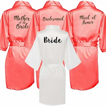 Sexy quimono pijamas nupcial casamento manto de dama de honra matrona de dama de honra da irmã da mãe da noiva vestes