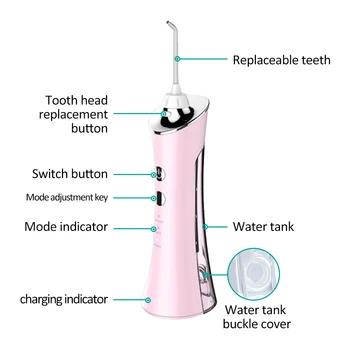 Dental Oral Irrigantes Recarregável USB Água Flosser Portátil Jato de Água Para os Dentes Pensos Impermeáveis Boca os Dentes mais