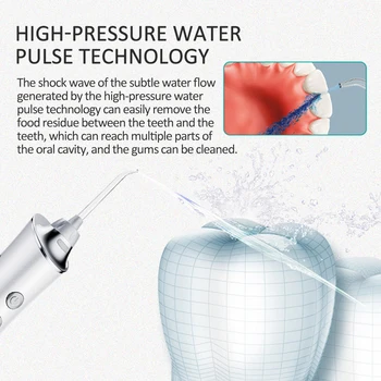 Dental Oral Irrigantes Recarregável USB Água Flosser Portátil Jato de Água Para os Dentes Pensos Impermeáveis Boca os Dentes mais