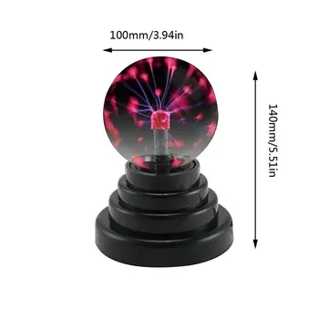 2019 USB Bola de Plasma Eletrostática Esfera de Luz a Magia do Cristal da Lâmpada de Bola ambiente de Trabalho Relâmpago Festa de Natal Sensível ao Toque Luzes